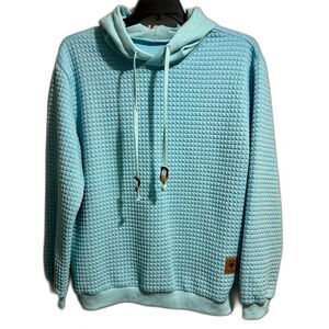 Vogue Blue Turtleneck Sweater with Textured Knit (377)